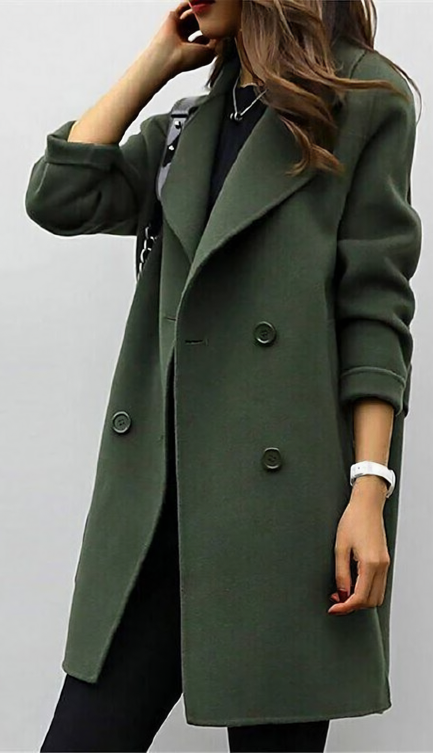 Katherene | Double-Breasted Long Sleeve Lapel Coat