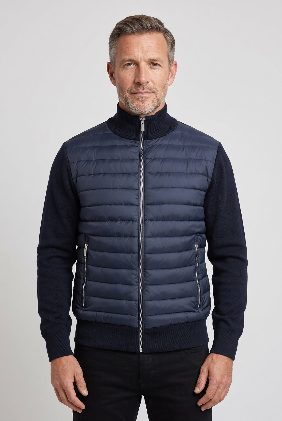 Lorenz | Jacket with Quilted Front and Knit Sleeves