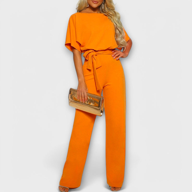 Salihe | Jumpsuit With Tie Waist Wide Leg