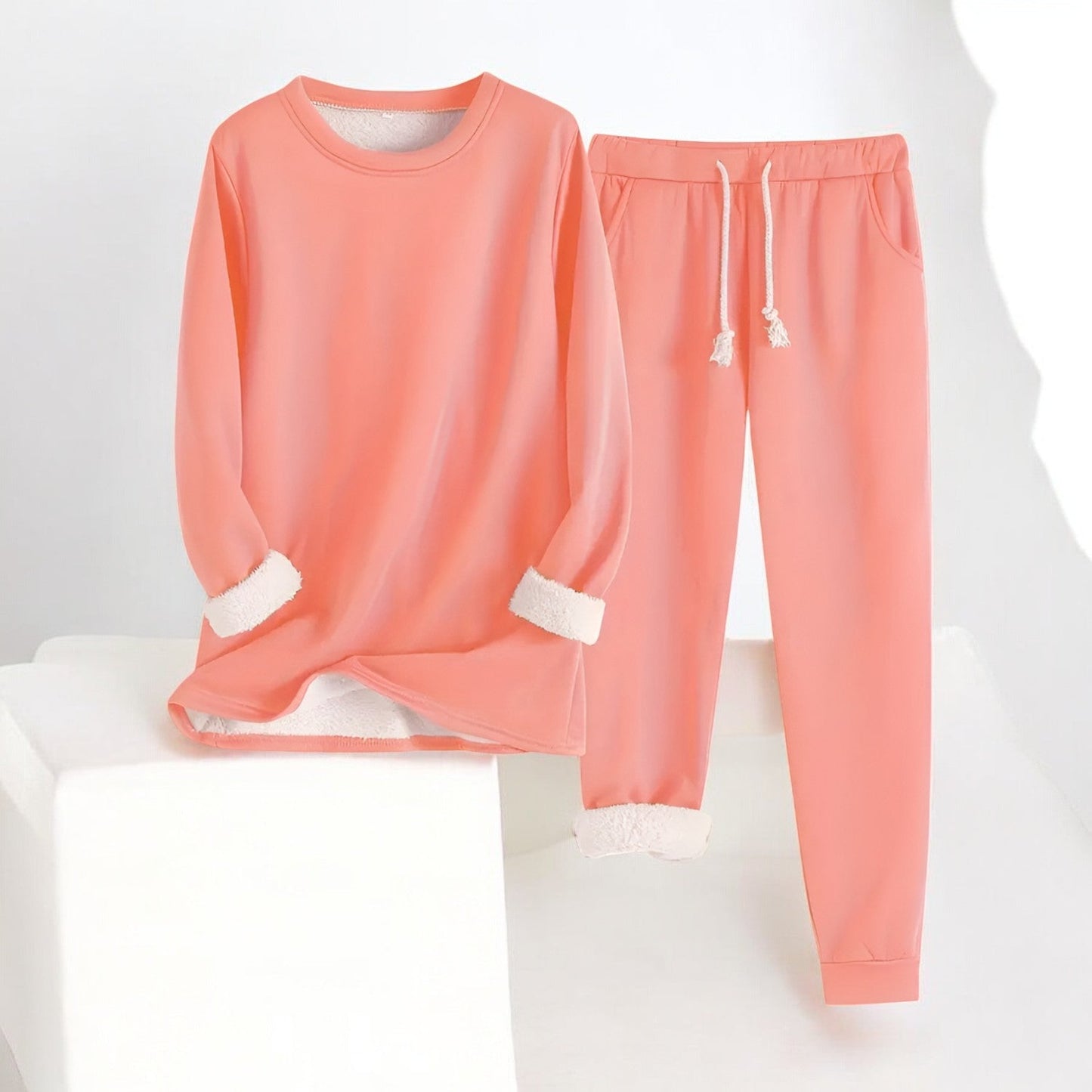 Crystina | Fleece Lined Sweatshirt and Jogger Set