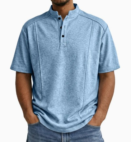 Brionna | Mens Henley Short Sleeve Polo Shirt