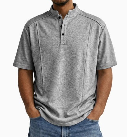 Brionna | Mens Henley Short Sleeve Polo Shirt
