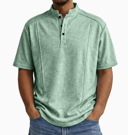 Brionna | Mens Henley Short Sleeve Polo Shirt