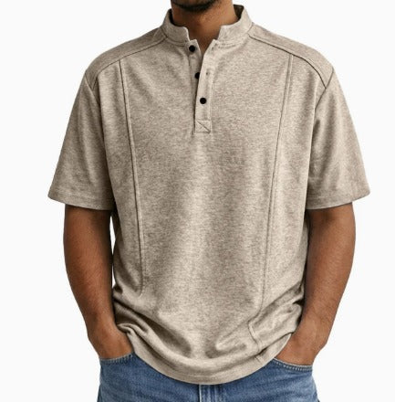 Brionna | Mens Henley Short Sleeve Polo Shirt