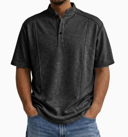Brionna | Short Sleeve Stand Collar T-Shirt