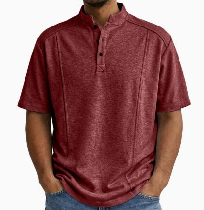 Brionna | Mens Henley Short Sleeve Polo Shirt