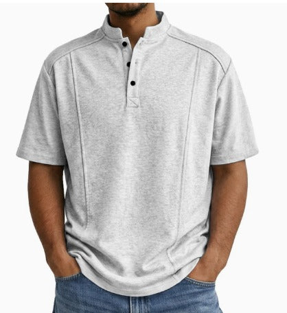 Brionna | Short Sleeve Stand Collar T-Shirt
