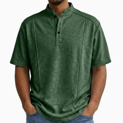 Brionna | Mens Henley Short Sleeve Polo Shirt