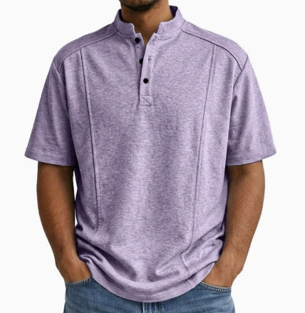 Brionna | Short Sleeve Stand Collar T-Shirt