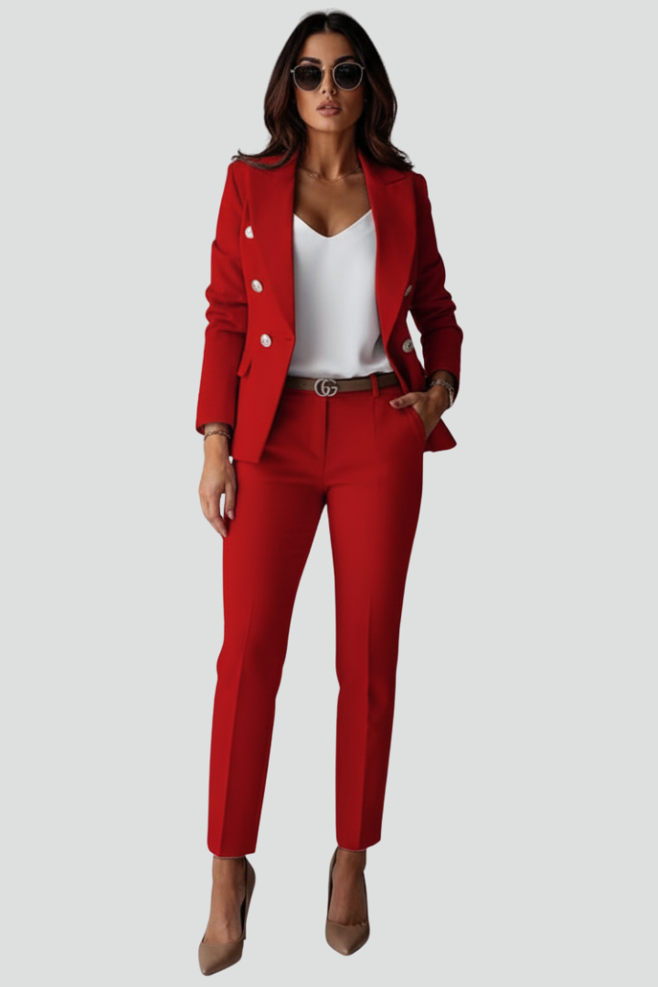 Loes | Suit Set with Blazer and Straight Trousers