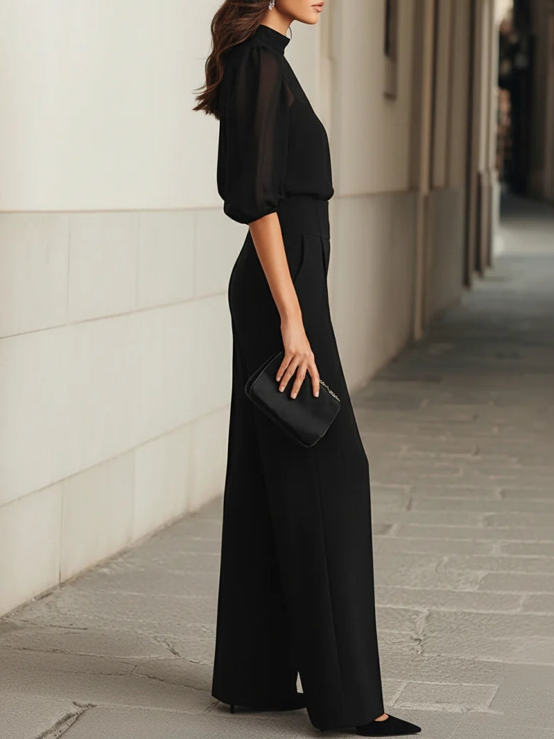Dayanna | Wide Leg High Neck Jumpsuit