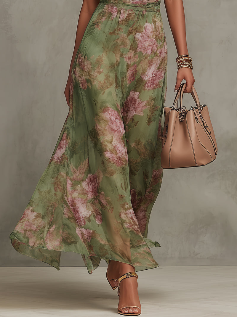 Livya | Floral Halterneck Maxi Dress