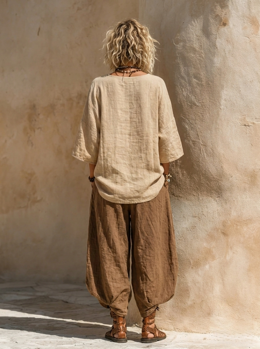 Kauna | Boho 3 Piece Linen Set
