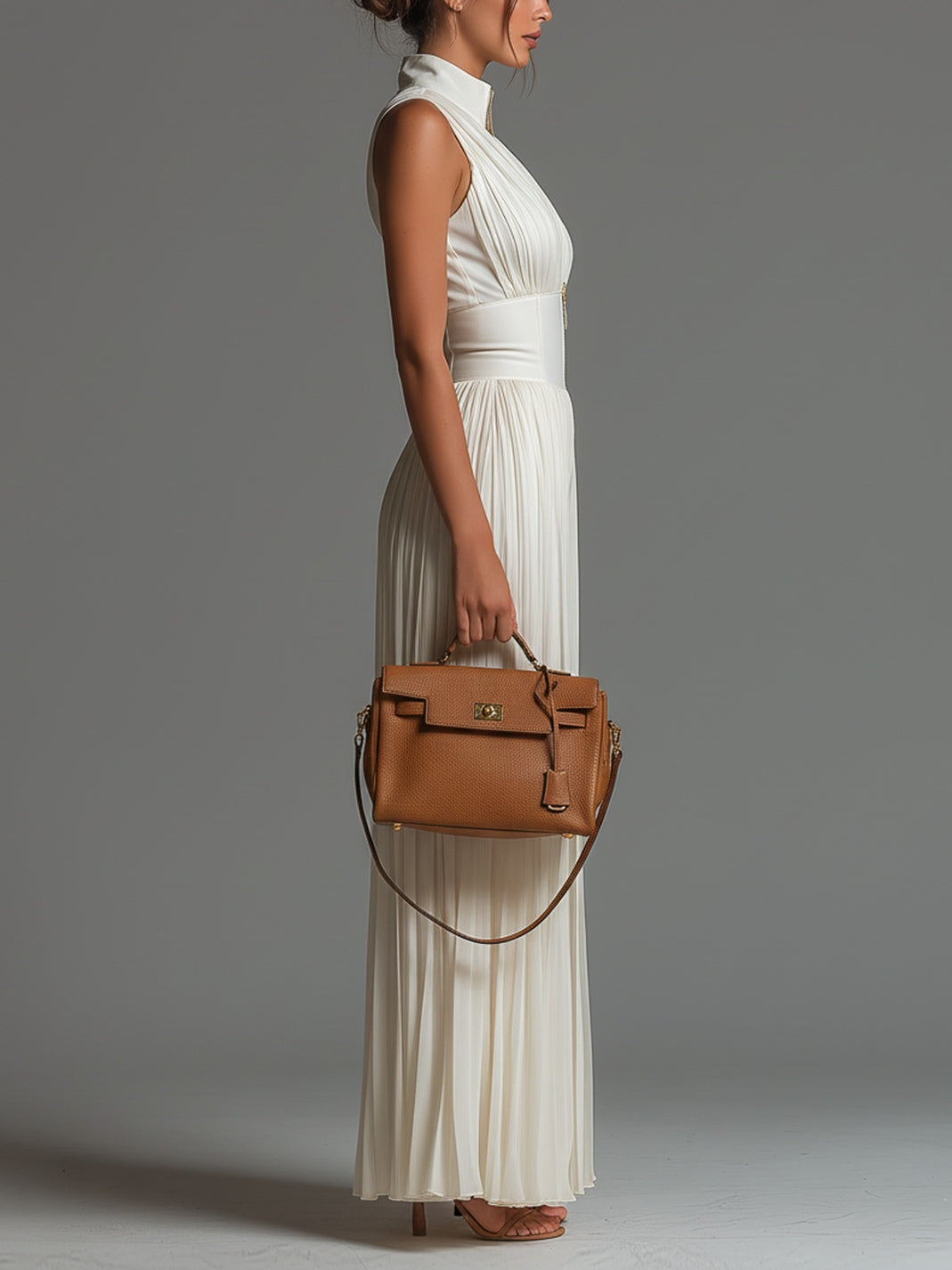 Kleira | Sleeveless Pleated Zip Front Jumpsuit