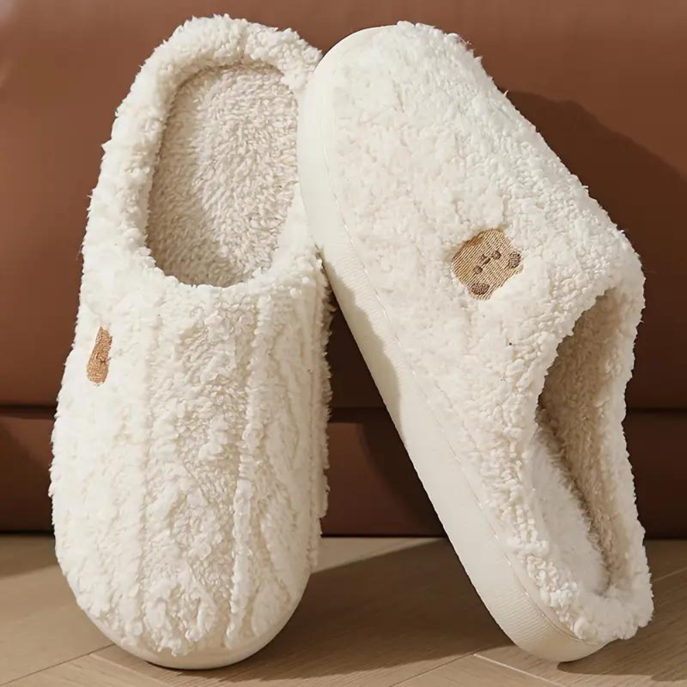 Chantal | Closed Toe Slippers with Plush Texture