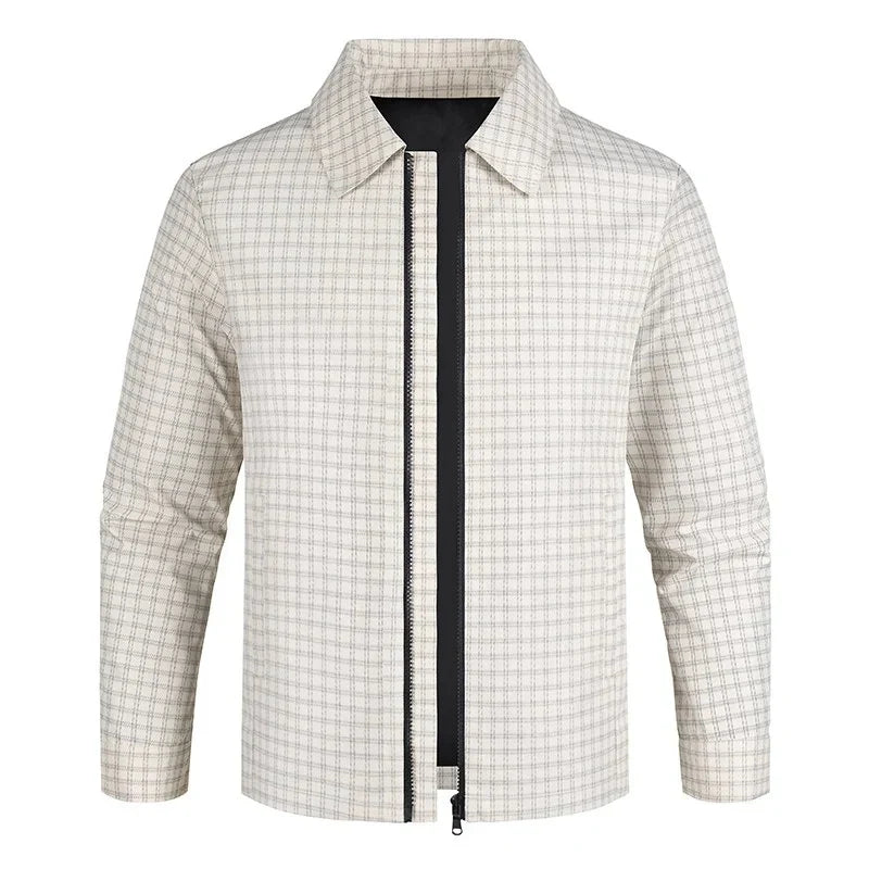 Graeme | Checked Jacket Long Sleeve Zip Front