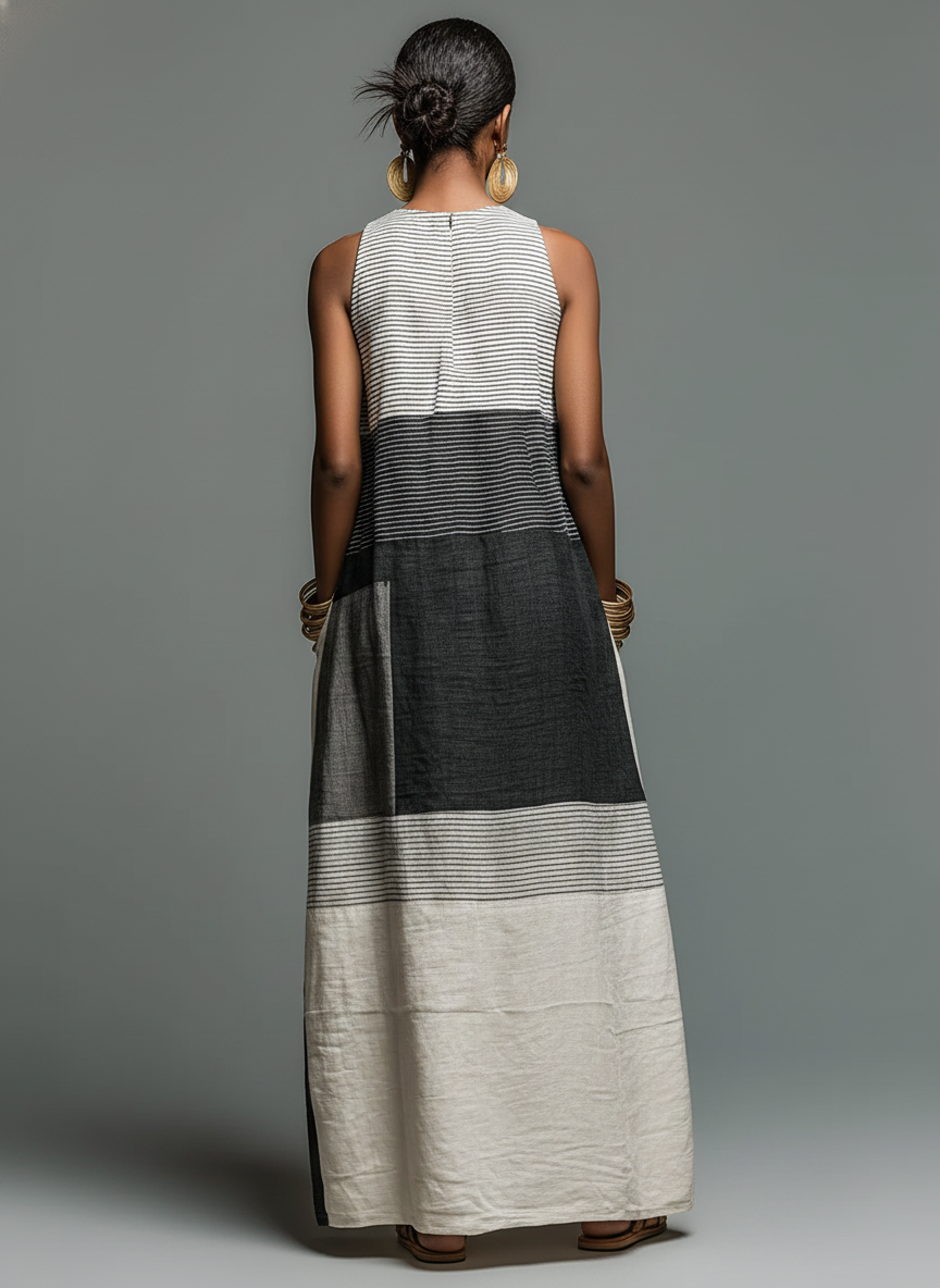 Jynnie | Colour Block Sleeveless Maxi Dress