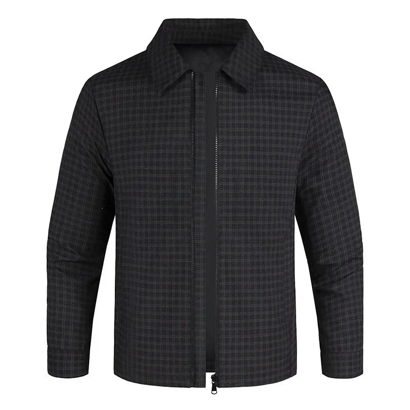 Graeme | Checked Jacket Long Sleeve Zip Front