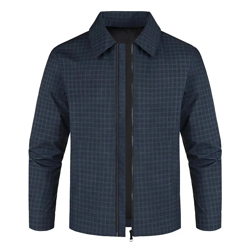 Graeme | Checked Jacket Long Sleeve Zip Front