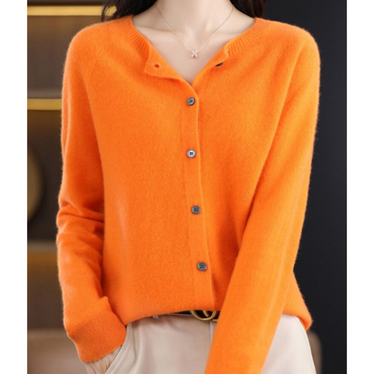 Mary | Cardigan with Round Neck and Long Sleeves