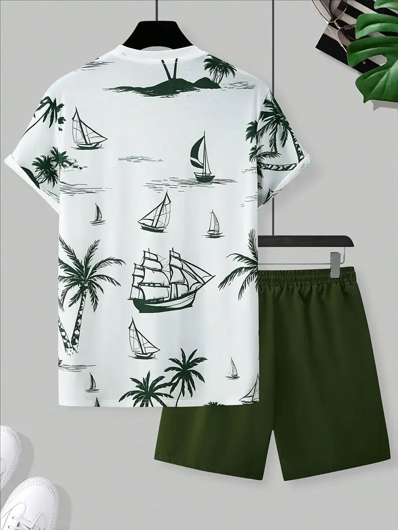 Barea | T Shirt Shorts Set Tropical Print