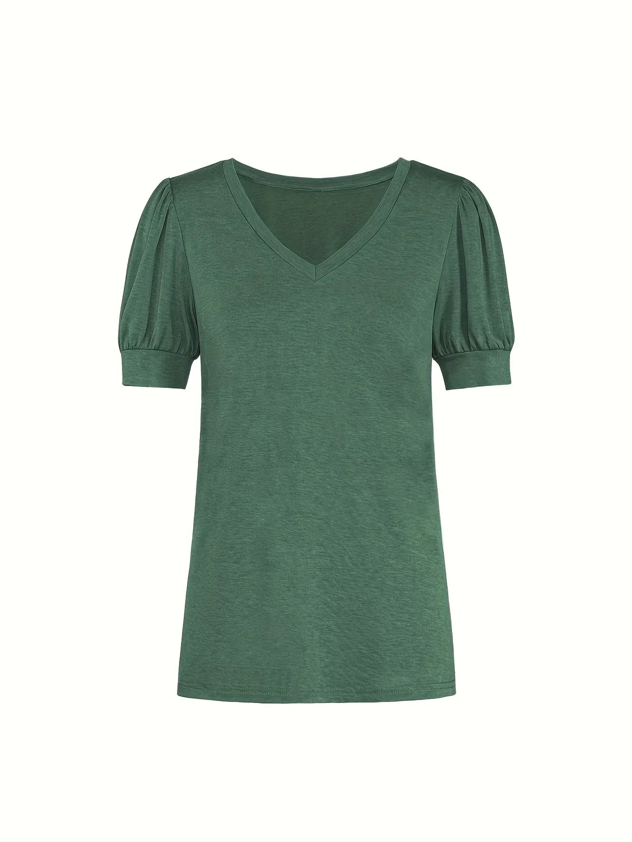 Kizzy | V-Neck Puff Sleeve T-Shirt
