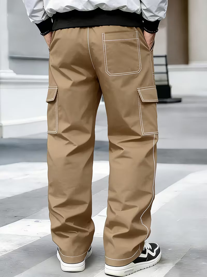 Demetri | Cargo Trousers with Contrast Stitching
