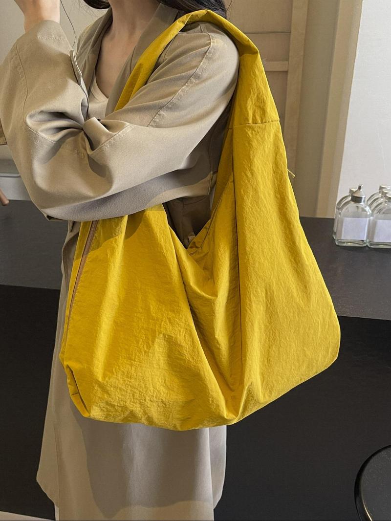 Marilla | Oversized Nylon Shoulder Hobo Bag