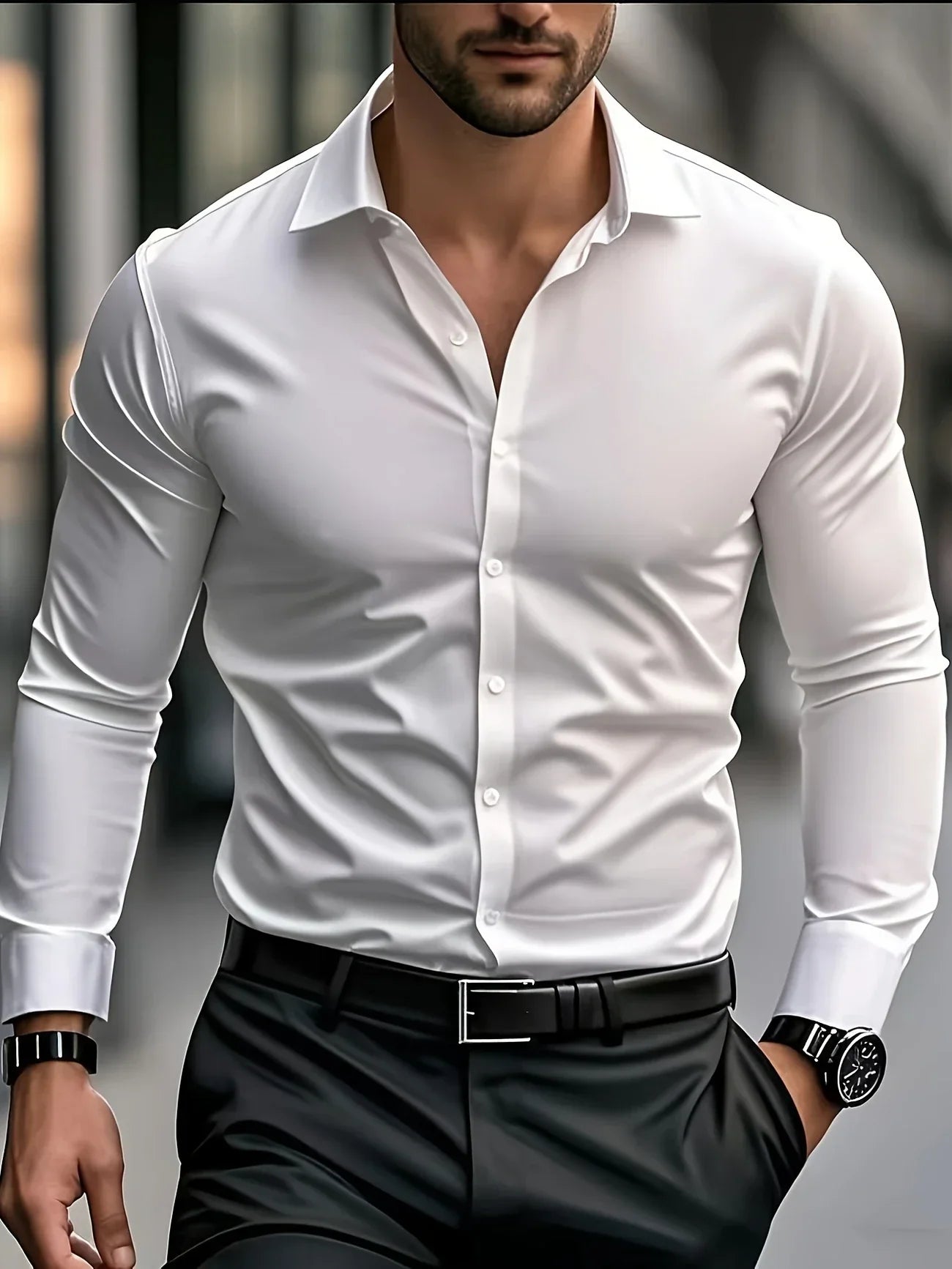 Byron | Slim Fit Long Sleeve Button Shirt