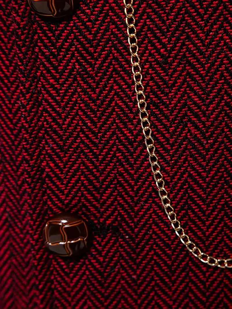 Ferry |  Herringbone Button Front Waistcoat