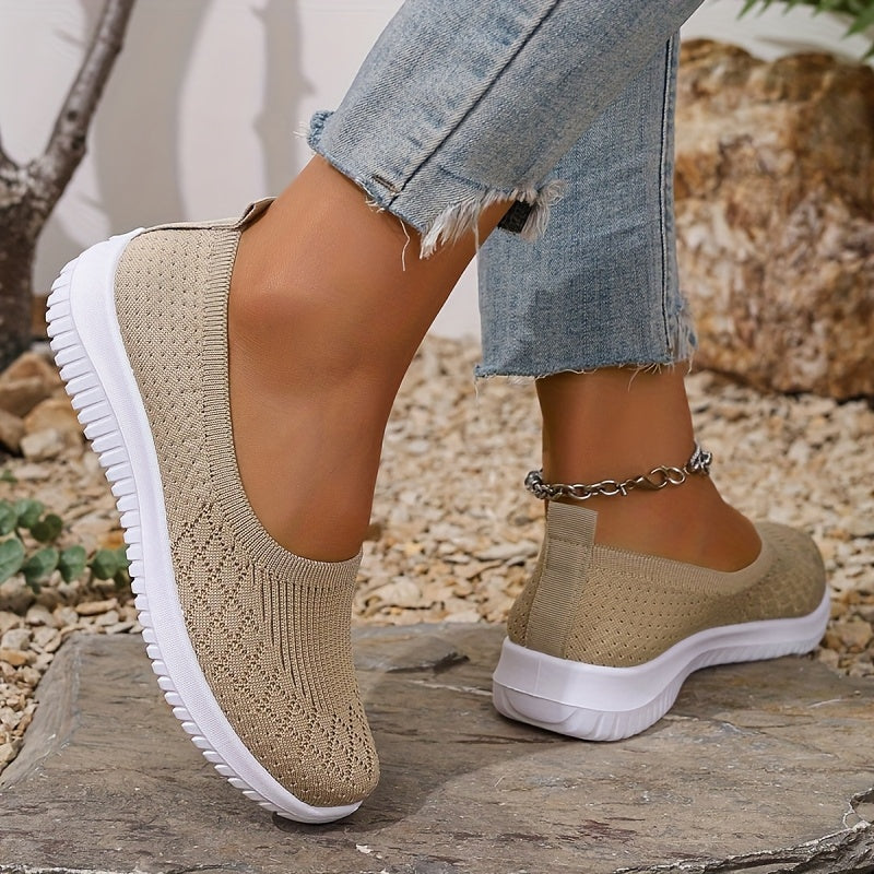 Syffina - Slip On Knitted Walking Shoes