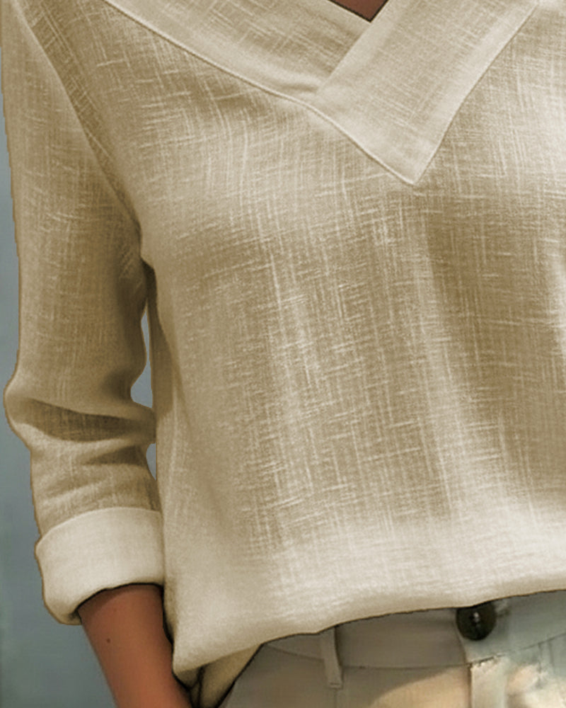 Makeeta | Cold Shoulder Linen Womens Blouse