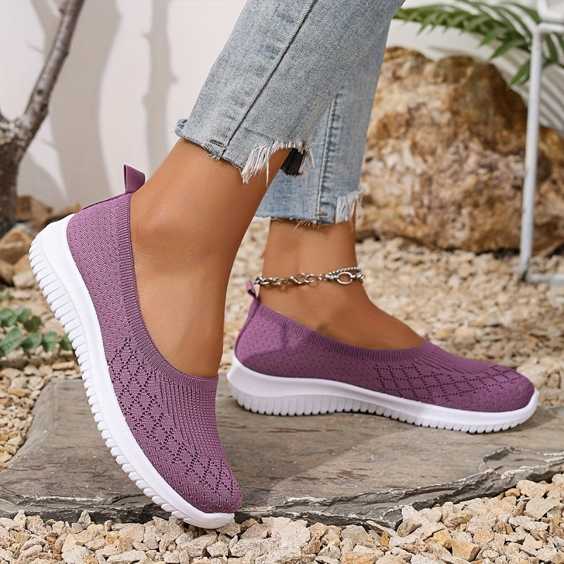 Syffina - Slip On Knitted Walking Shoes