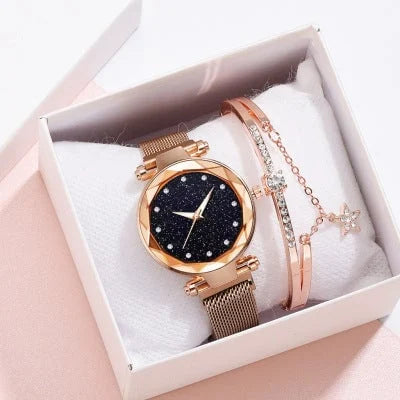 Enola | Star Dial Mesh Strap Watch