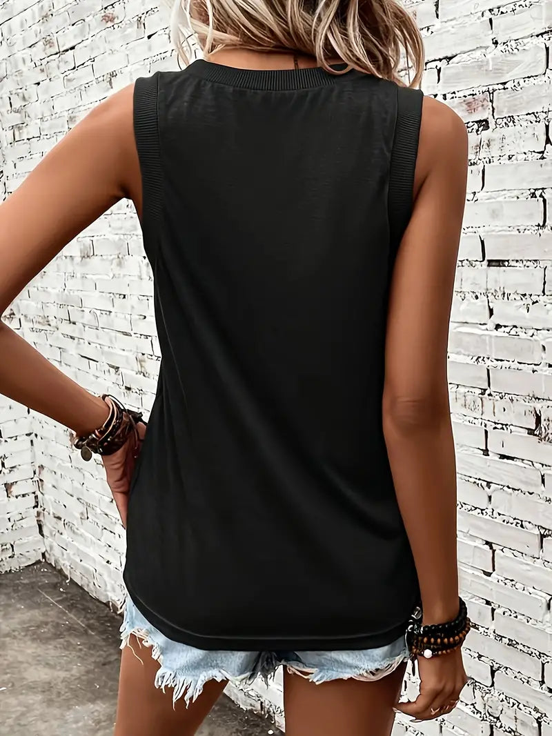 Annelies | V Neck Sleeveless Casual Tank Top