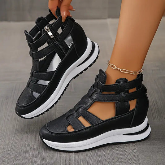 Souad - Wedge Sandal Trainers With Side Zip