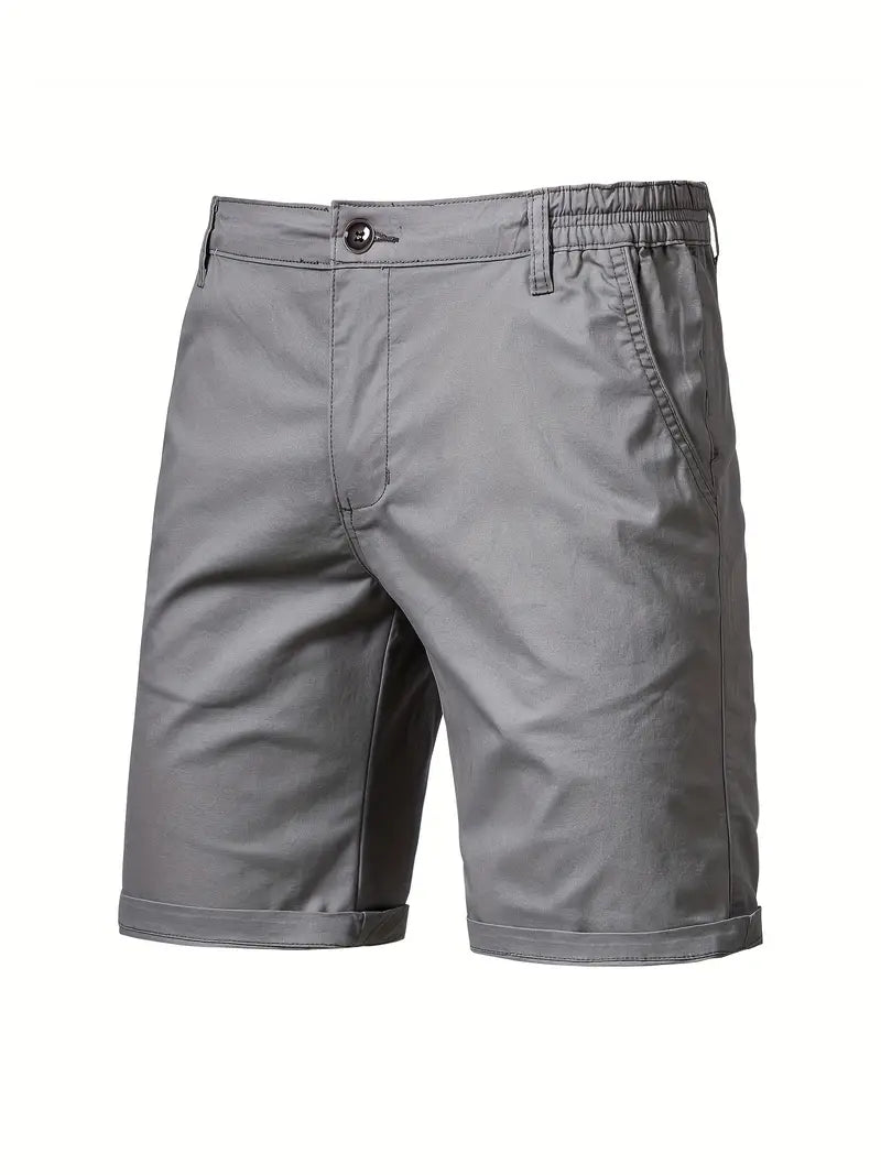 Baird - Casual Elastic Waist Pocket Shorts