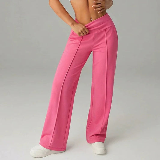 Samanda | Wide Leg Stretch Trousers