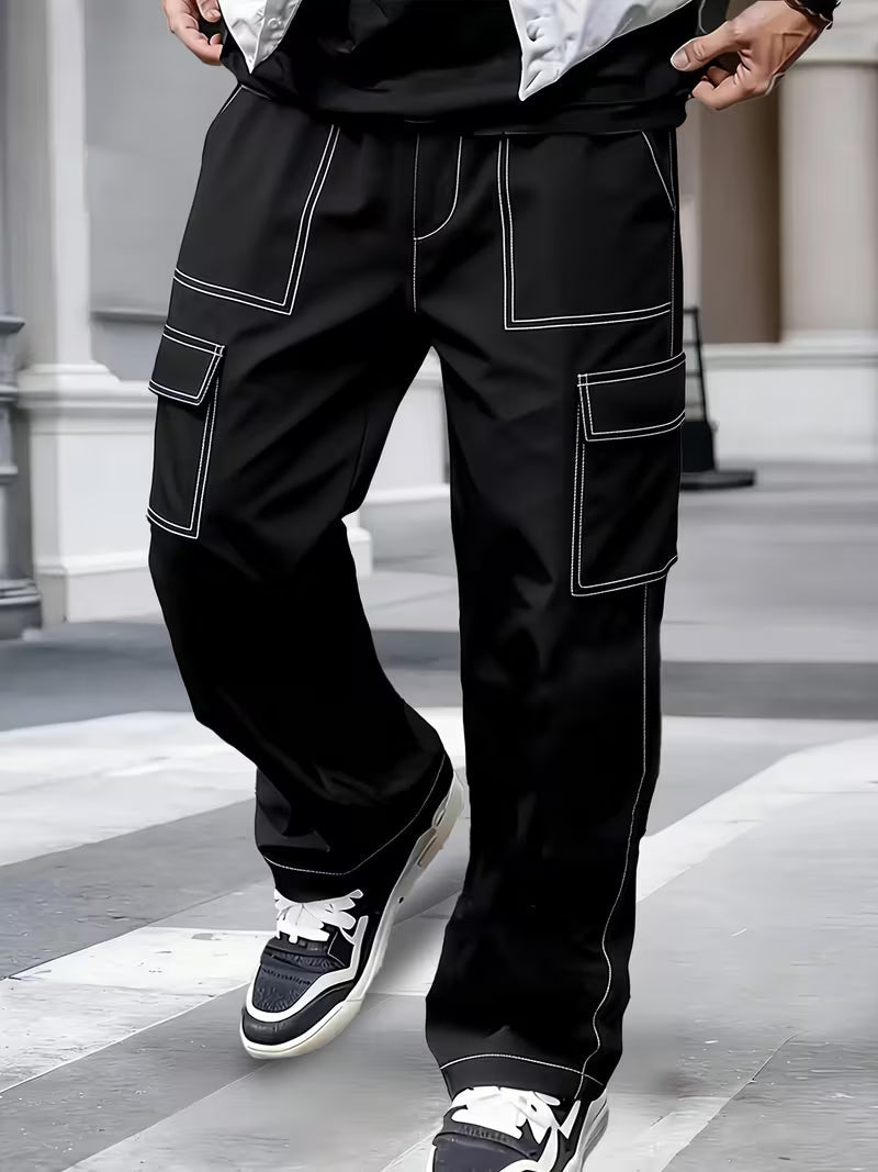 Demetri | Cargo Trousers with Contrast Stitching