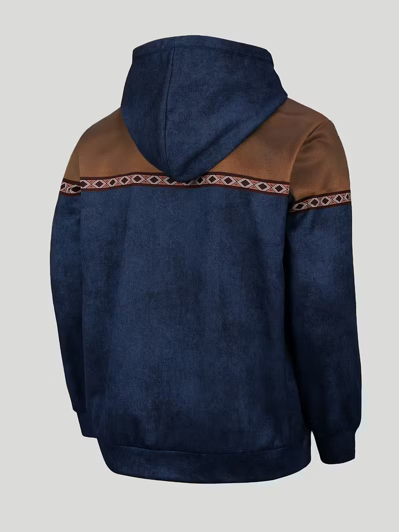 Hakan | Hooded Long Sleeve Half Zip Sweatshirt