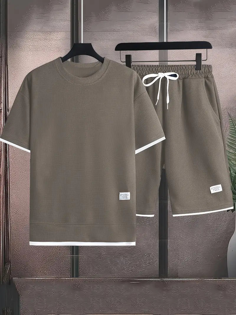 Freire | Waffle Knit T-Shirt Short Co-ord Set