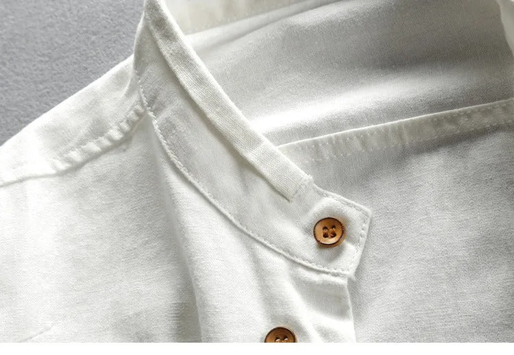 Tevin | Long Sleeve Stand Collar Button Shirt