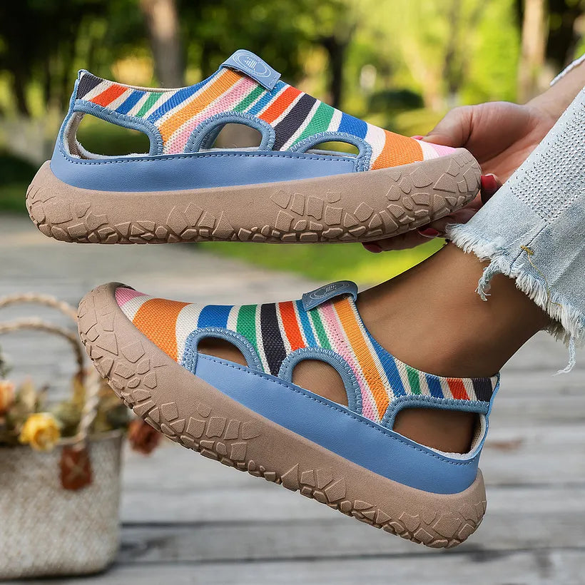 Lucia | Maylis Textured Sole Wedge Shoes