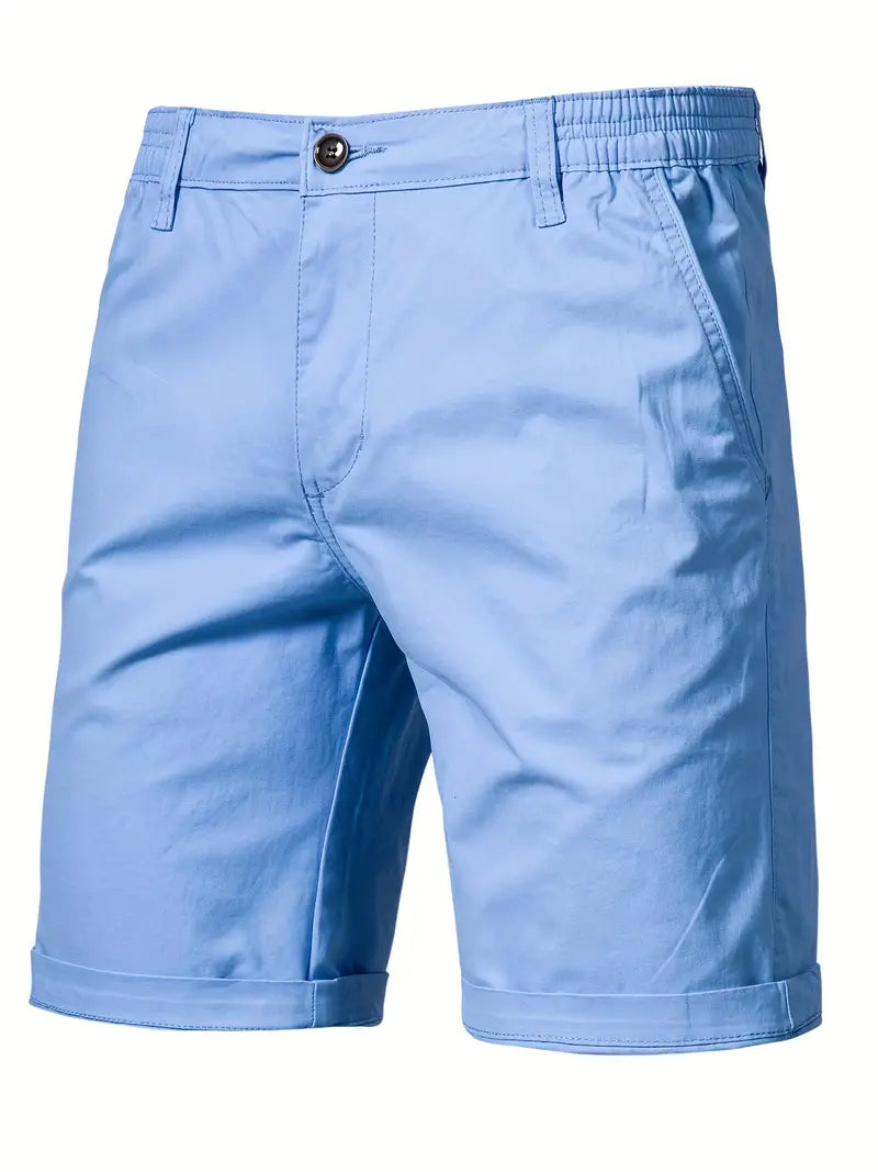Baird - Casual Elastic Waist Pocket Shorts