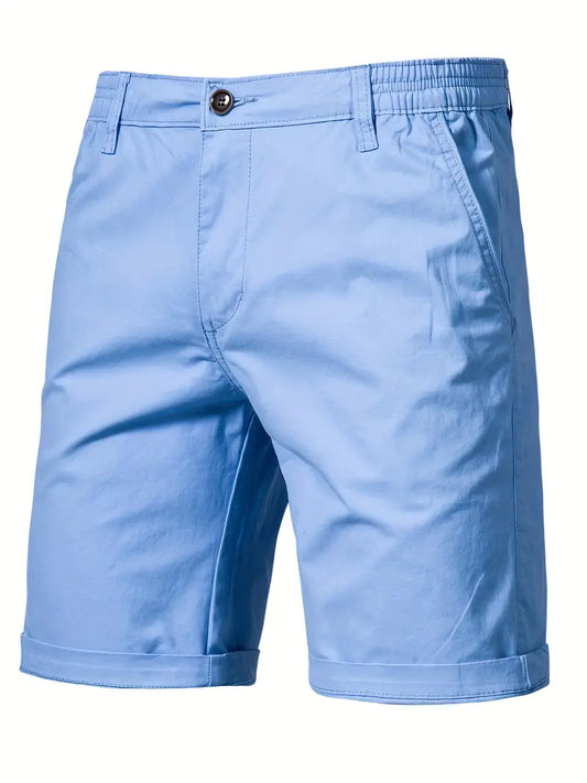 Baird - Casual Elastic Waist Pocket Shorts