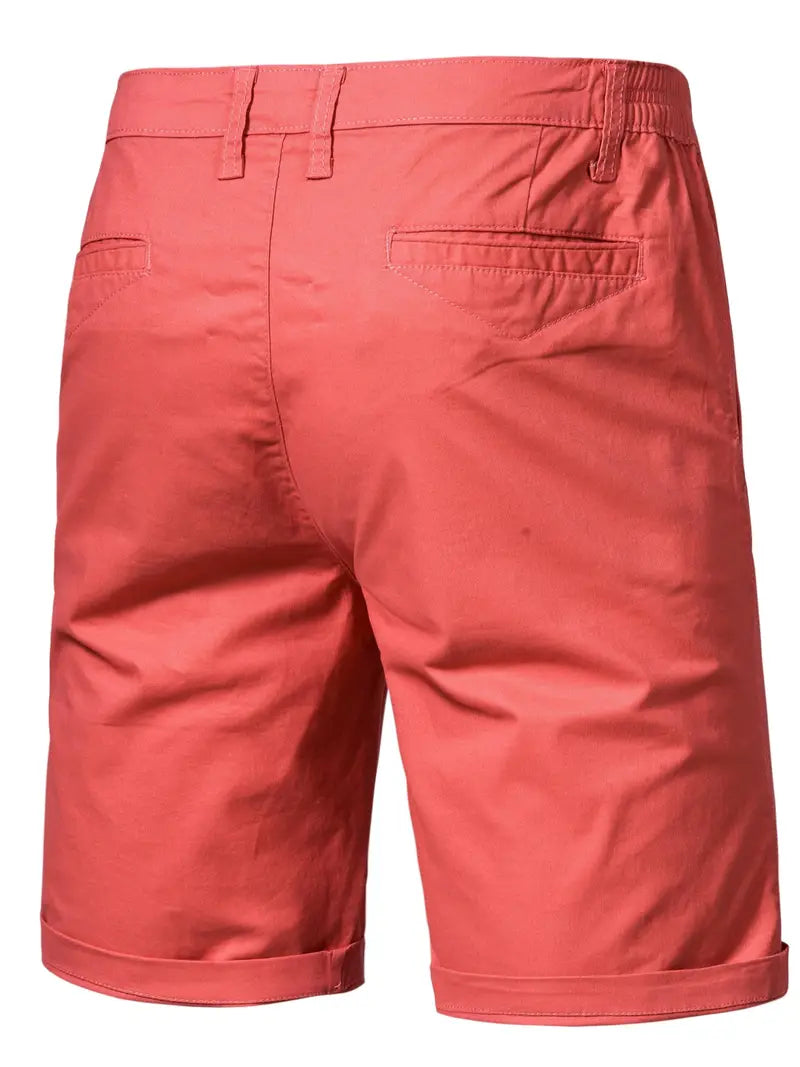 Baird - Casual Elastic Waist Pocket Shorts
