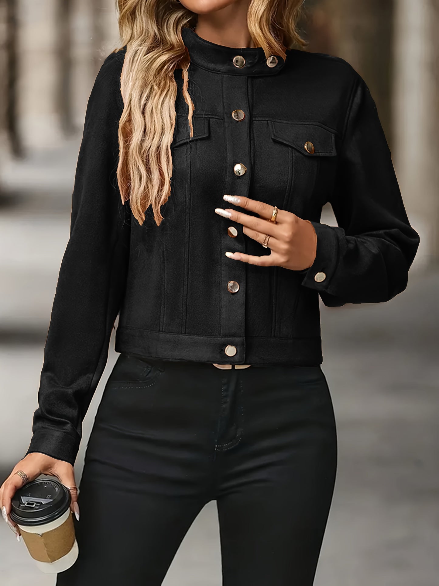 Slavica | Long Sleeve Button Front Vintage Jacket