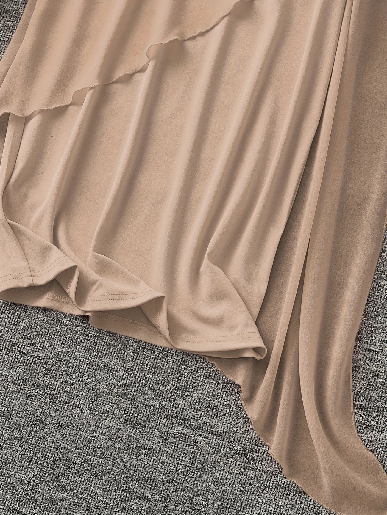 Maren | Sleeveless Asymmetric Layer Midi Dress