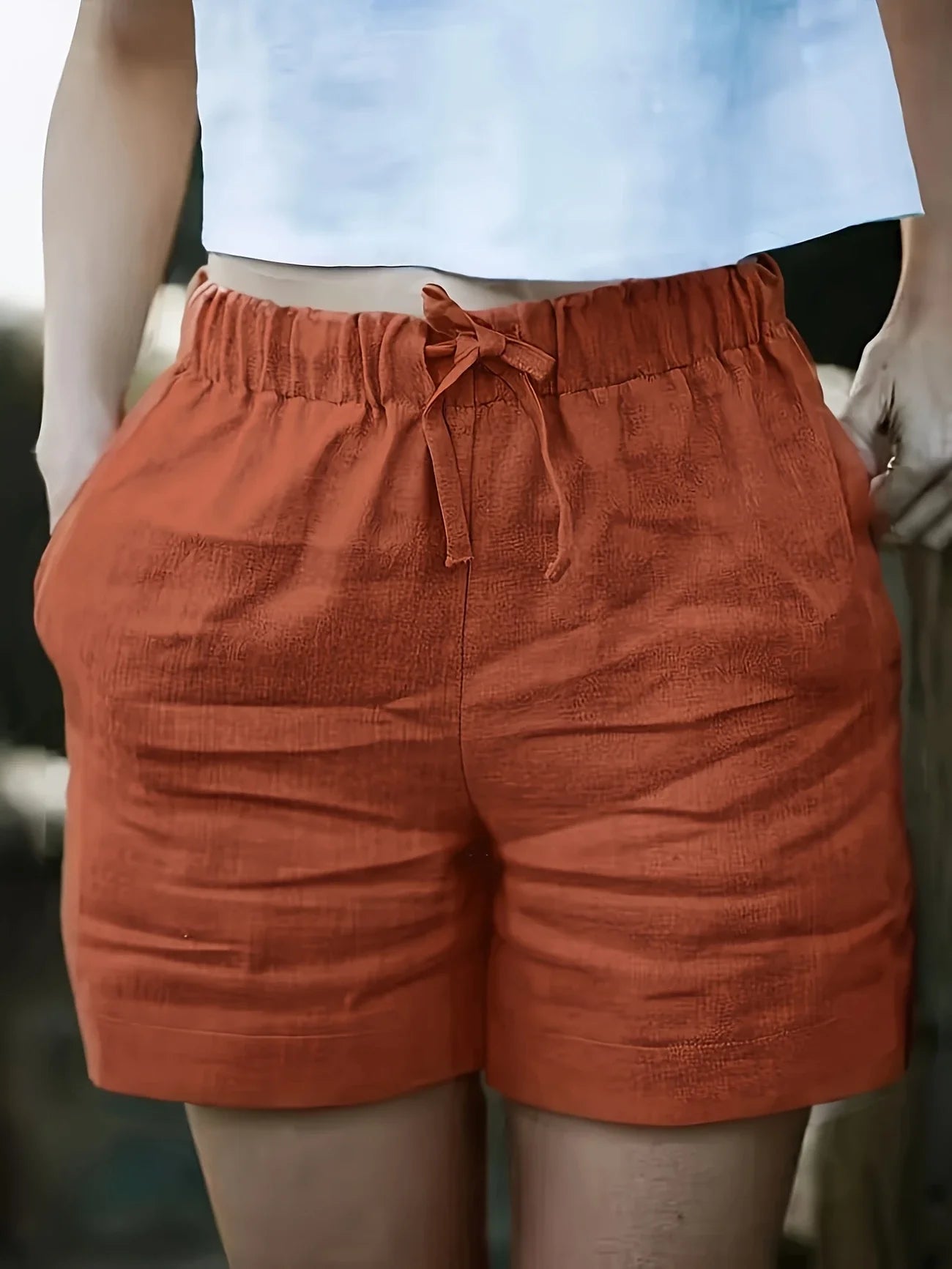 Niamh -| Casual Drawstring Summer Pocket Shorts