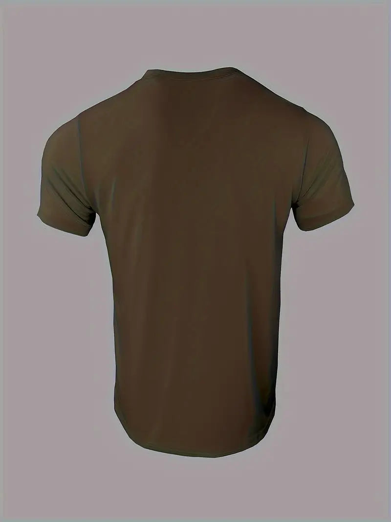 Eligio | Henley Neck Short Sleeve T Shirt